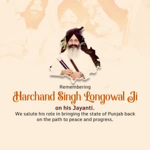 Harchand Singh Longowal Jayanti graphic