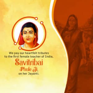 Savitribai Phule Jayanti greeting image