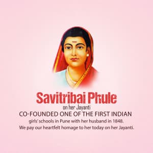 Savitribai Phule Jayanti graphic