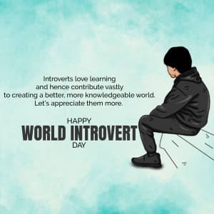 World Introvert Day advertisement banner