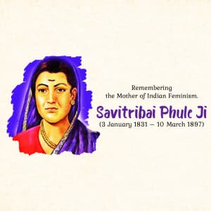 Savitribai Phule Jayanti creative image