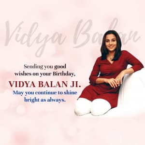 Vidya Balan Birthday creative image
