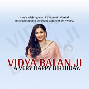Vidya Balan Birthday Instagram Post