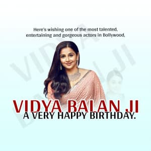 Vidya Balan Birthday graphic