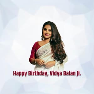 Vidya Balan Birthday poster Maker
