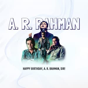 A. R. Rahman Birthday marketing poster