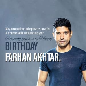 Farhan Akhtar Birthday event advertisement
