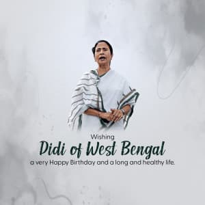 Mamata Banerjee Birthday advertisement banner