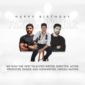 Farhan Akhtar Birthday graphic