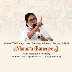 Mamata Banerjee Birthday greeting image