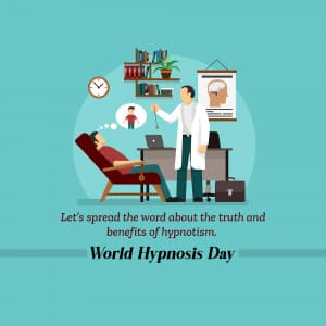 World Hypnosis Day marketing flyer