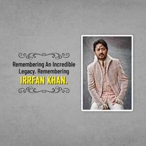 Irrfan Khan Jayanti marketing flyer