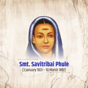 Savitribai Phule Jayanti poster Maker