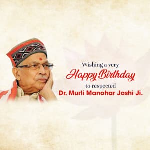 Murli Manohar Joshi Birthday creative image