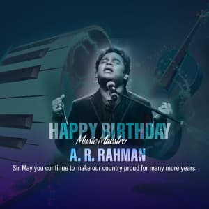 A. R. Rahman Birthday creative image