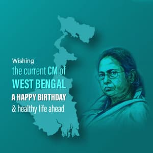 Mamata Banerjee Birthday marketing flyer