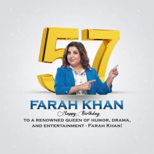 Farah Khan Birthday illustration