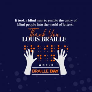 World Braille Day ad post