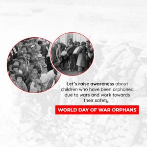 World Day Of War Orphans ad post