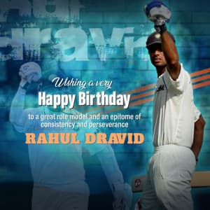 Rahul Dravid Birthday advertisement banner