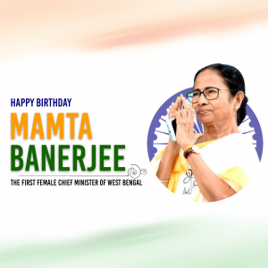 Mamata Banerjee Birthday creative image