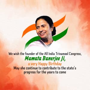 Mamata Banerjee Birthday Facebook Poster