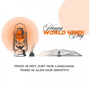 World Hindi Day advertisement banner