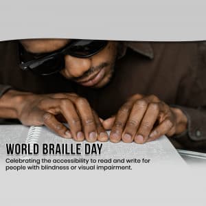 World Braille Day marketing poster