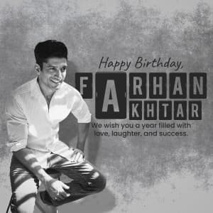 Farhan Akhtar Birthday banner