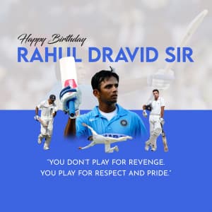 Rahul Dravid Birthday ad post