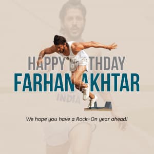 Farhan Akhtar Birthday poster