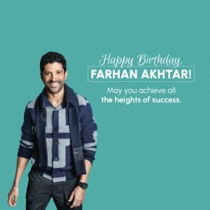 Farhan Akhtar Birthday event poster