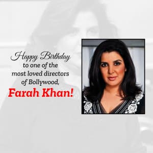 Farah Khan Birthday flyer