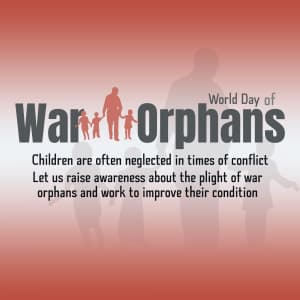 World Day Of War Orphans marketing flyer