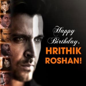 Hrithik Roshan Birthday creative image