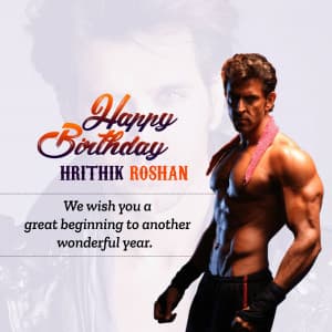 Hrithik Roshan Birthday Facebook Poster