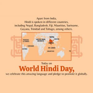 World Hindi Day creative image