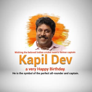 Kapil Dev Birthday event advertisement