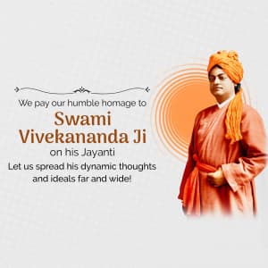 Swami Vivekananda Jayanti advertisement banner