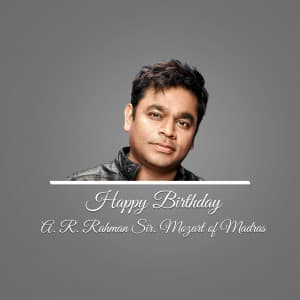 A. R. Rahman Birthday poster Maker