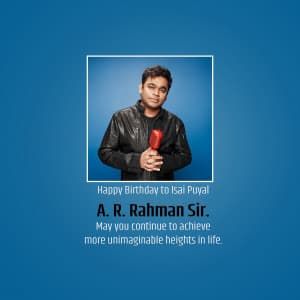 A. R. Rahman Birthday event advertisement
