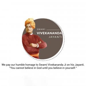 Swami Vivekananda Jayanti greeting image