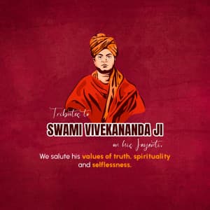 Swami Vivekananda Jayanti marketing poster