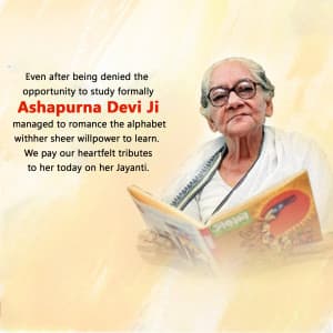 Ashapurna Devi Jayanti Instagram Post