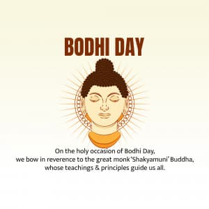 Bodhi Day whatsapp status poster