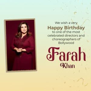 Farah Khan Birthday poster