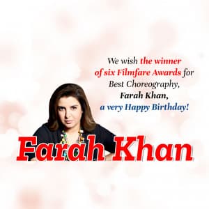 Farah Khan Birthday event poster