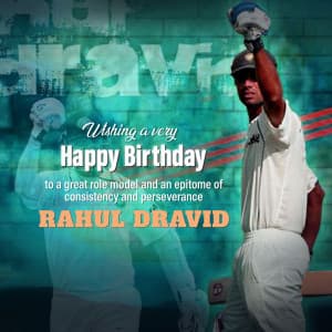 Rahul Dravid Birthday poster Maker
