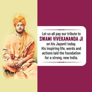 Swami Vivekananda Jayanti marketing flyer