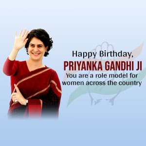 Priyanka Gandhi Birthday event advertisement